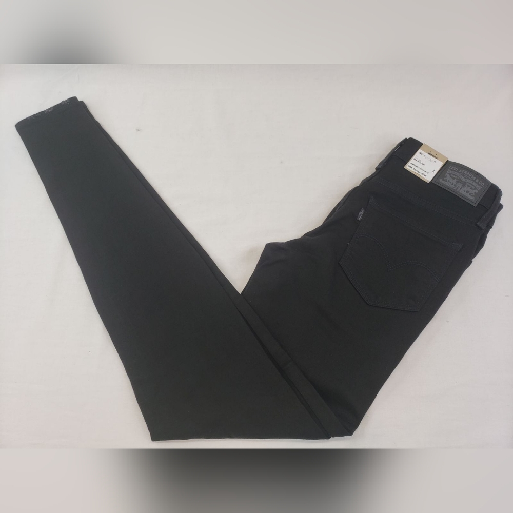 NWT Levi's high rise super skinny black distressed denim - Picture 10 of 12